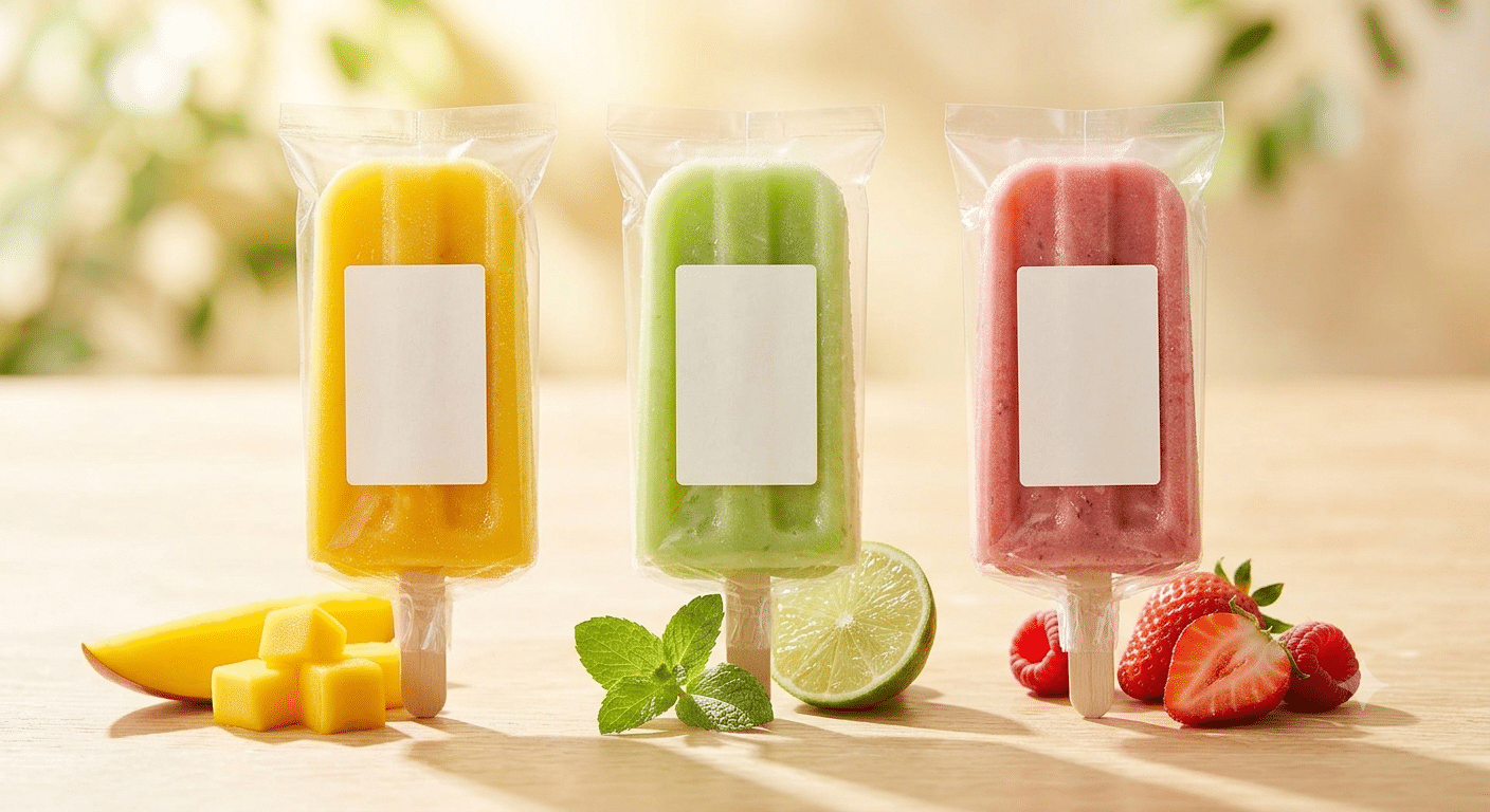 Sucettes glacées à votre marque, emballage personnalisé