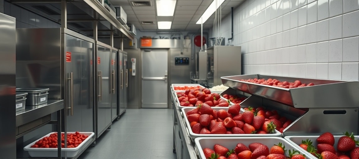 fabrication artisanale : sorbet fraise a facon