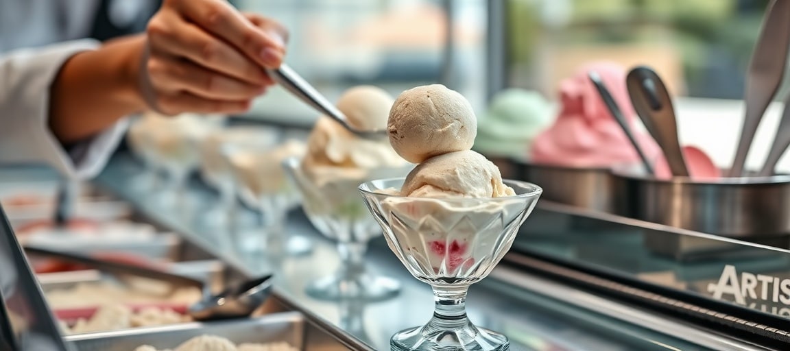atelier glacier en Auvergne : temperature service sorbet